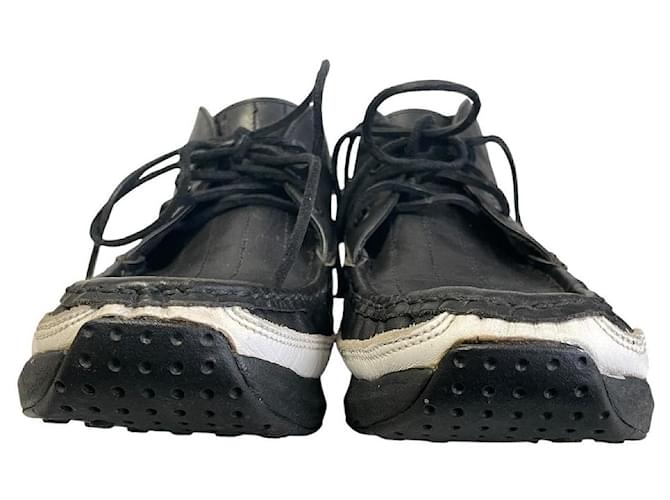 Visvim Chukka Boots Leather Boots Black White - view 2