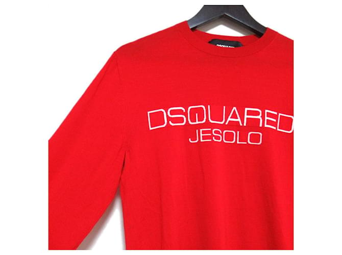 Autre Marque Dsquared2 DSQUARED2 Langarm-Strickpullover Rot - Ansicht 3