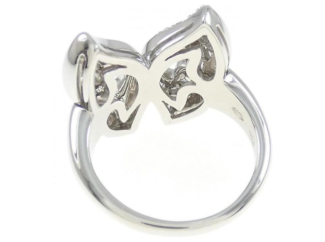Bulgari Bvlgari Platinum Diamond Ring Ring Größe 9.5 Silber - Ansicht 3