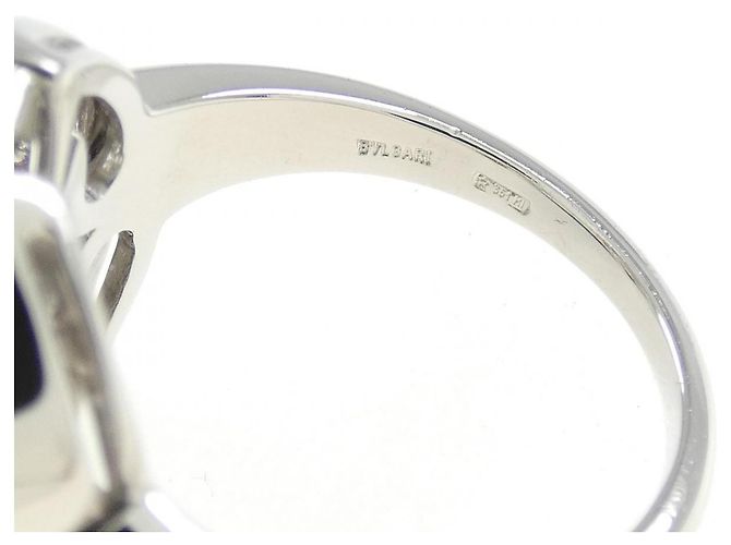 Bulgari Bvlgari Platinum Diamond Ring Ring Größe 9.5 Silber - Ansicht 4