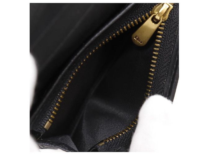 Cartera compacta Dior de piel de becerro Negro - vista 7