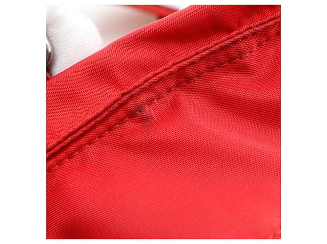 Borsa 2way in nylon Prada Rosso - vista 11
