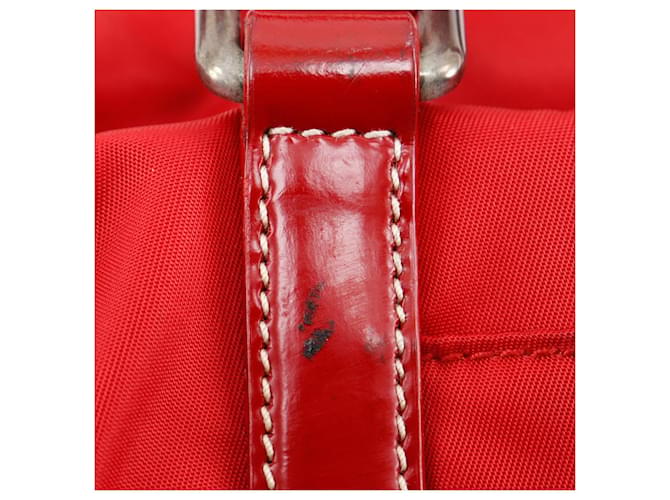 Borsa 2way in nylon Prada Rosso - vista 12