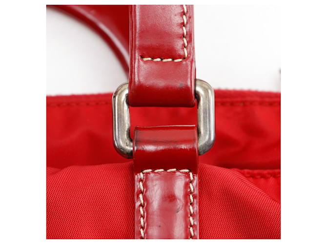 Borsa 2way in nylon Prada Rosso - vista 14