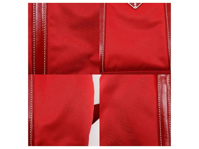 Borsa 2way in nylon Prada Rosso - vista 17