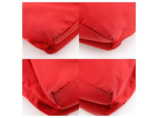 Borsa 2way in nylon Prada Rosso - vista 4