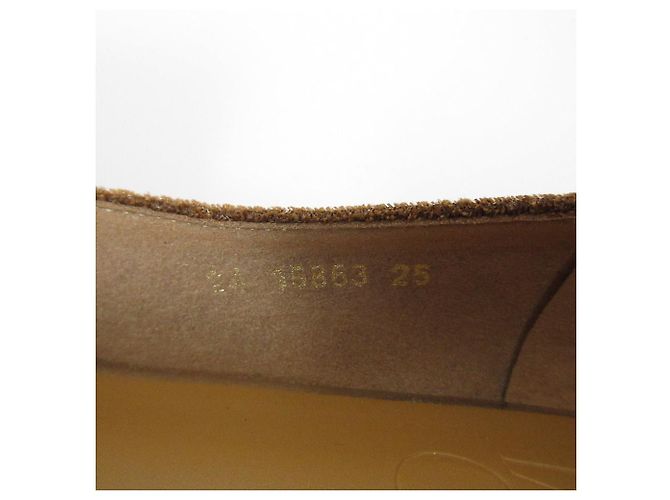 Autre Marque Scarpe basse in velluto Le Talon Pointed Star Studs Marrone Cammello - vista 8