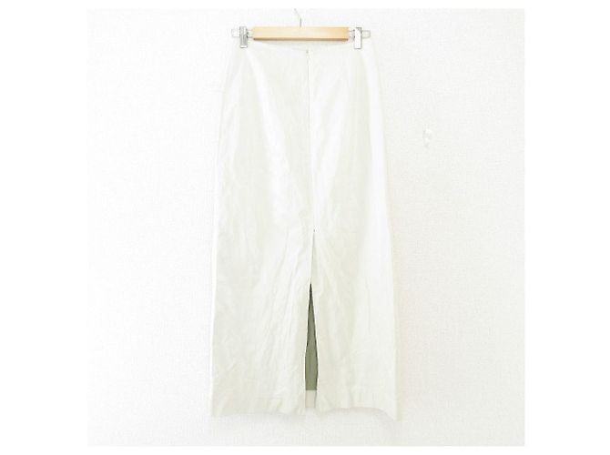 Autre Marque Falda larga con revestimiento de PU NOTHINGEVERYTHING Blanco - vista 2