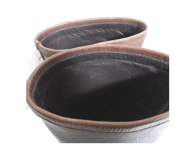 Apc Botines de cuero de punta redonda A.P.C. Castaño Burdeos - vista 8