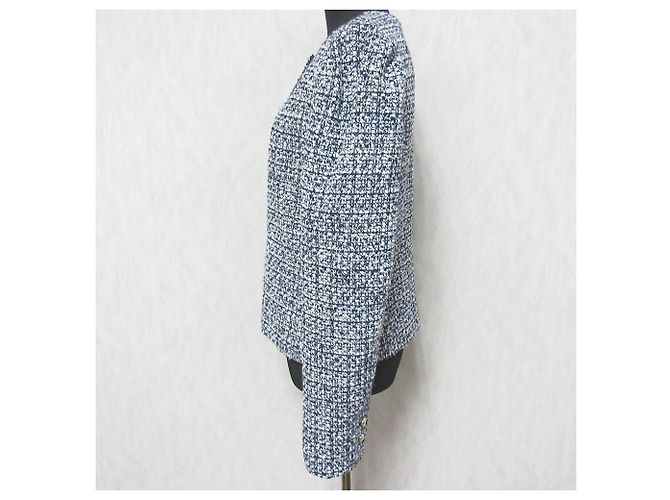kate spade NEW YORK Chaqueta de tweed sin cuello Azul Azul marino - vista 3