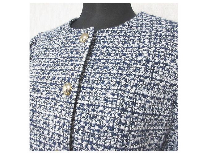 kate spade NEW YORK Chaqueta de tweed sin cuello Azul Azul marino - vista 4
