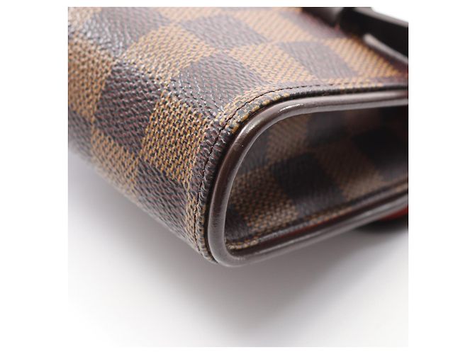 Pochette Florentine Louis Vuitton Damier Coated Canvas Marsupio Marrone - vista 7