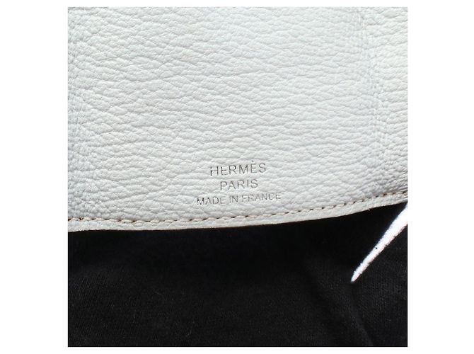 Béarn Hermès Hermes Beane Schlüsselcase aus Ziegenleder Blau - Ansicht 4