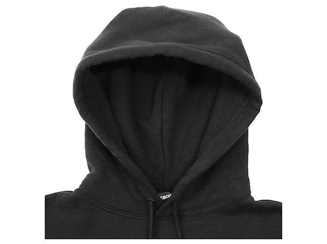 Everyday Balenciaga Baumwoll-Kapuzenpullover Schwarz - Ansicht 8