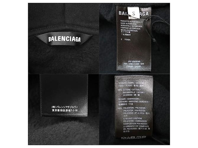 Everyday Balenciaga Baumwoll-Kapuzenpullover Schwarz - Ansicht 9