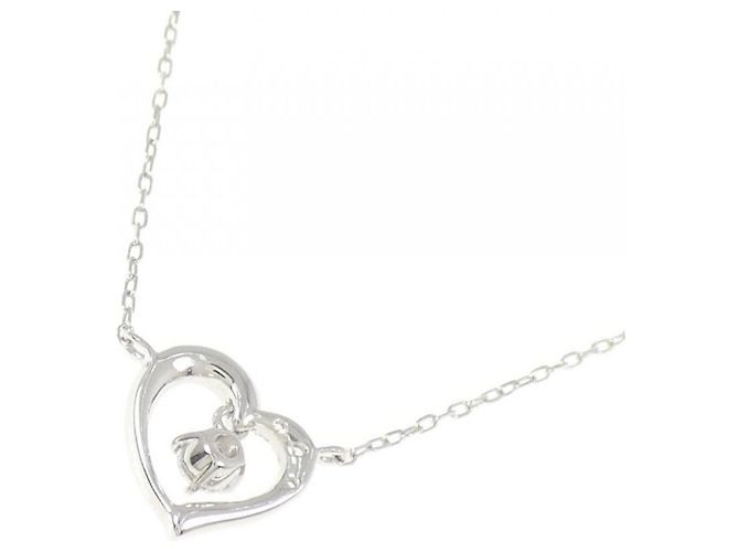 Autre Marque Collana 4℃ in oro bianco K10 e zircone cubico Argento - vista 4