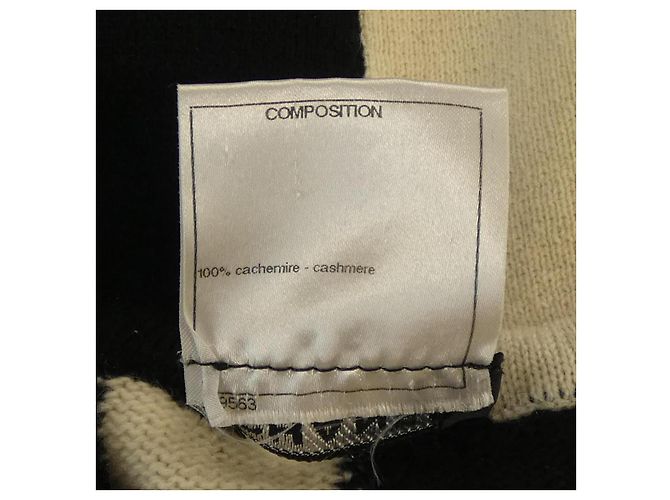Chanel P43000K04354 Punto de cachemira Negro Blanco - vista 3