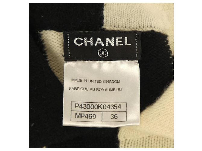 Chanel P43000K04354 Punto de cachemira Negro Blanco - vista 4