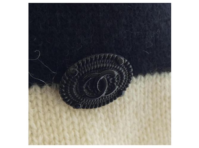 Chanel P43000K04354 Punto de cachemira Negro Blanco - vista 7