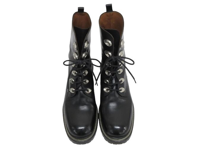 Autre Marque Sartore Schnürstiefel mit 6 Löchern Schwarz - Ansicht 2