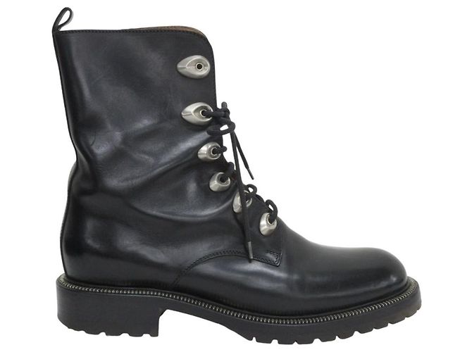 Autre Marque Sartore Schnürstiefel mit 6 Löchern Schwarz - Ansicht 4