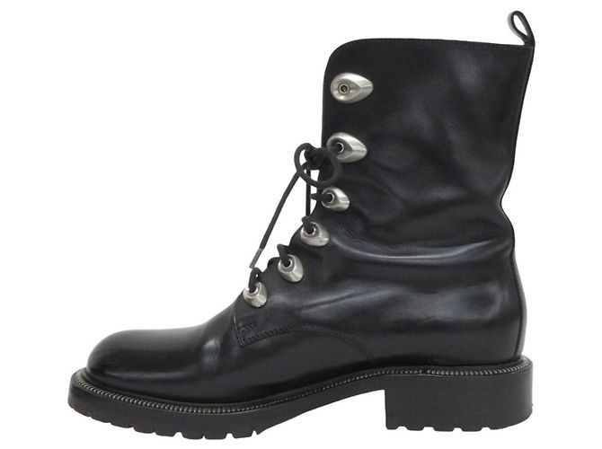 Autre Marque Sartore Schnürstiefel mit 6 Löchern Schwarz - Ansicht 5