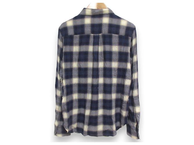 Camicia a maniche lunghe Theory Ombre Check Blu Crudo Blu navy - vista 2