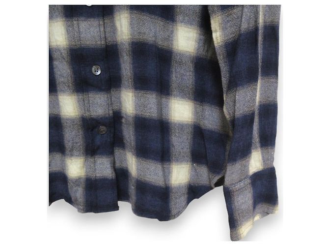 Camicia a maniche lunghe Theory Ombre Check Blu Crudo Blu navy - vista 4