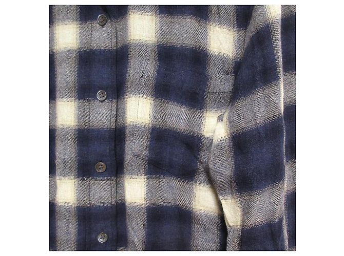 Camicia a maniche lunghe Theory Ombre Check Blu Crudo Blu navy - vista 5