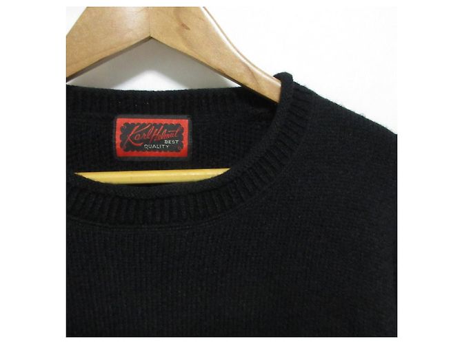 Autre Marque Karl Helmut Logo Strickpullover Schwarz - Ansicht 3