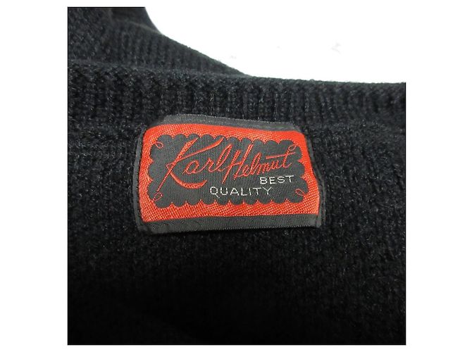 Autre Marque Karl Helmut Logo Strickpullover Schwarz - Ansicht 5