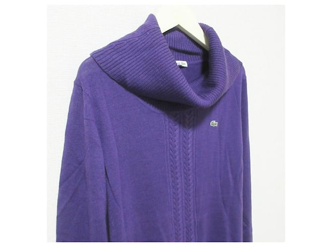 Autre Marque Lacoste Rollkragenstrickpullover Lila - Ansicht 3