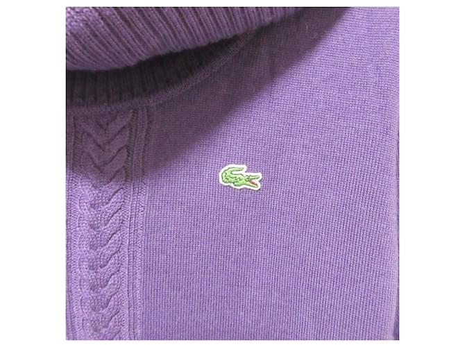 Autre Marque Lacoste Rollkragenstrickpullover Lila - Ansicht 4