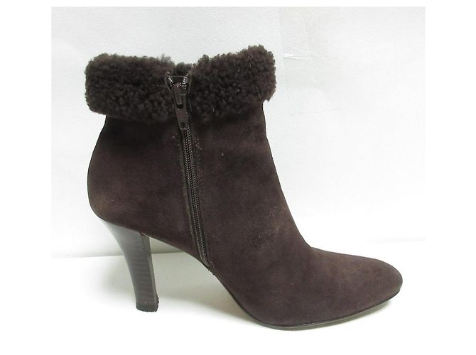 Autre Marque Brooks Brothers Shearling Kurzstiefel Braun - Ansicht 3