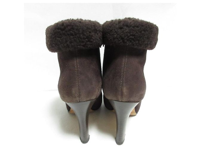Autre Marque Brooks Brothers Shearling Kurzstiefel Braun - Ansicht 4