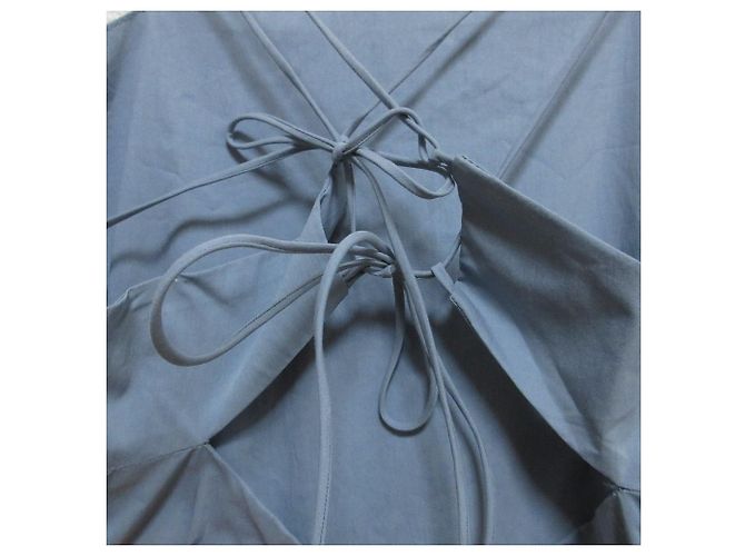 Autre Marque FRAY I.D Camisole Kleid mit Rückenausschnitt Blau - Ansicht 4