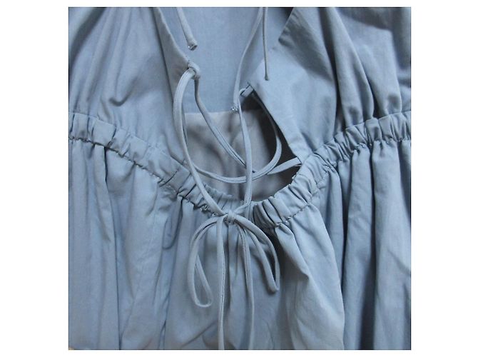 Autre Marque FRAY I.D Camisole Kleid mit Rückenausschnitt Blau - Ansicht 5