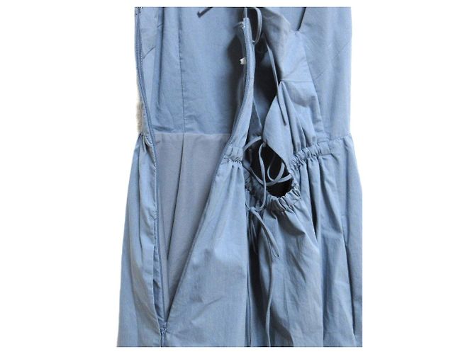Autre Marque FRAY I.D Camisole Kleid mit Rückenausschnitt Blau - Ansicht 6