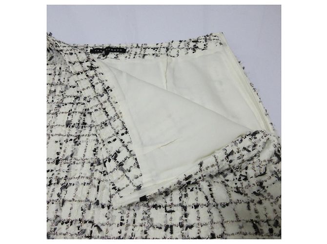 Autre Marque Conjunto 2way de tweed com debrum de franjas Tara Jarmon Preto Branco - vista 18