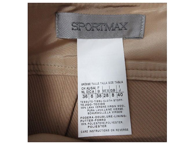 Max Mara Falda SPORTMAX 100% lana Beige - vista 7