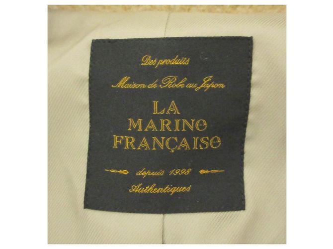 Autre Marque LA MARINE FRANCAISE Abrigo Cocoon Beige - vista 3