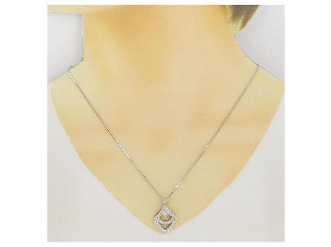 Autre Marque Collana in platino e diamanti Argento - vista 6