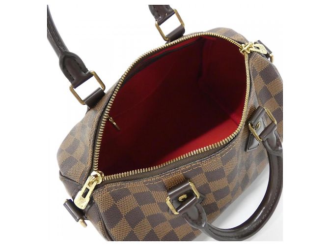 Borsa Louis Vuitton Speedy Bandouliere Damier Marrone - vista 9