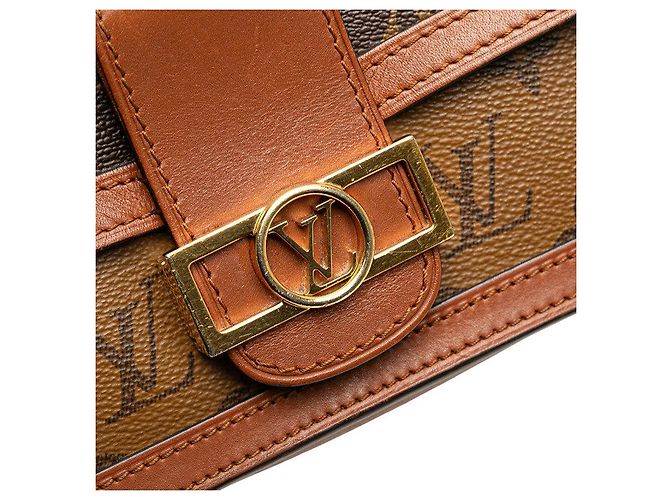 Louis Vuitton Dauphine Monogram Reverse Schultertasche Braun - Ansicht 6