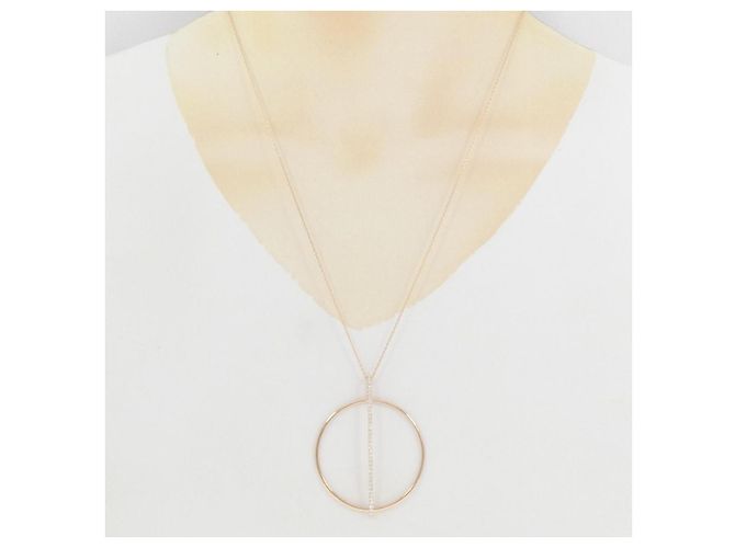 Autre Marque Collana in oro rosa Au750 e diamanti - vista 6