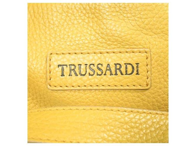 Autre Marque Borsa Tote in pelle di vitello Trussardi Giallo Senape - vista 3