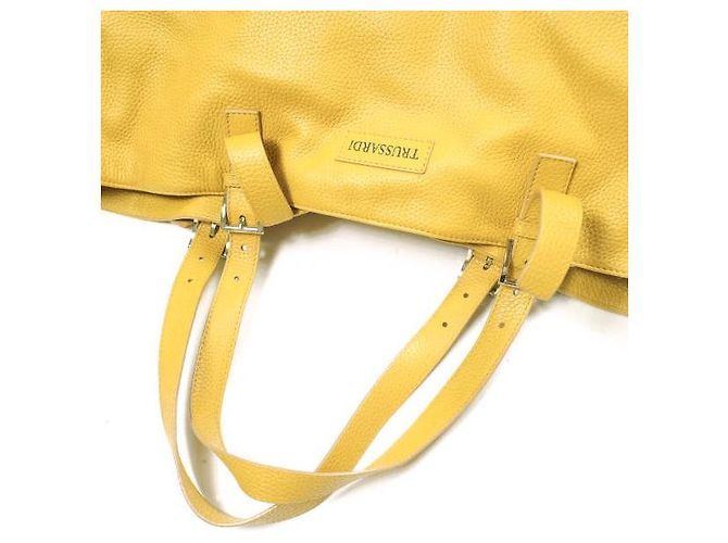 Autre Marque Borsa Tote in pelle di vitello Trussardi Giallo Senape - vista 4