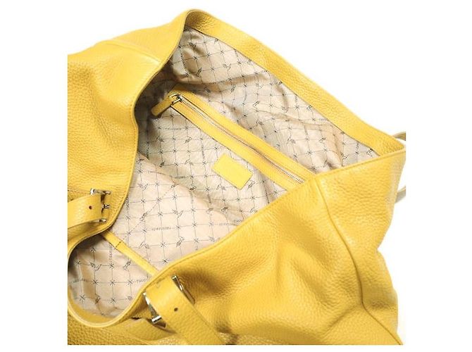 Autre Marque Borsa Tote in pelle di vitello Trussardi Giallo Senape - vista 5