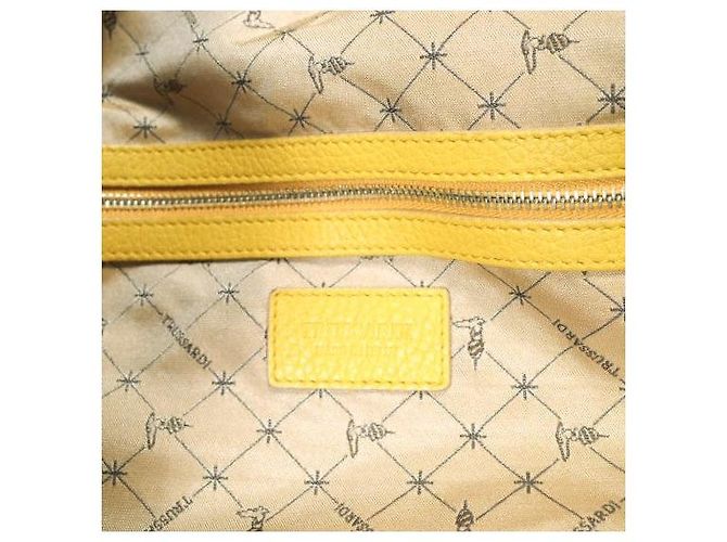 Autre Marque Borsa Tote in pelle di vitello Trussardi Giallo Senape - vista 6