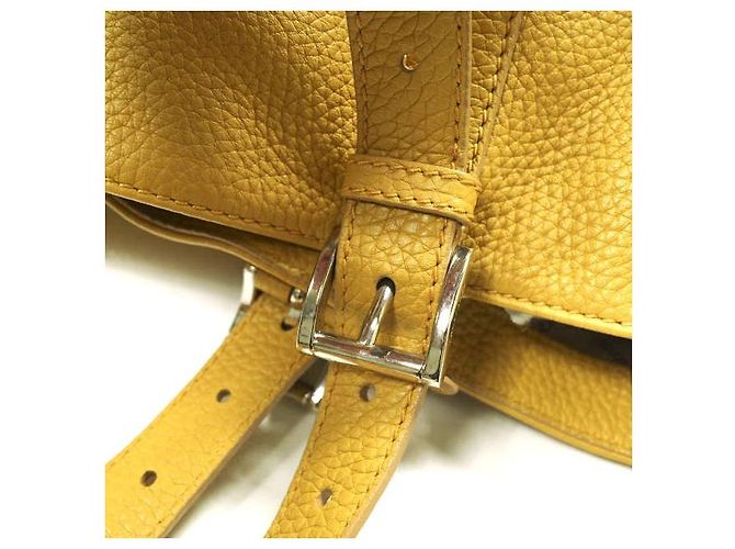 Autre Marque Borsa Tote in pelle di vitello Trussardi Giallo Senape - vista 7
